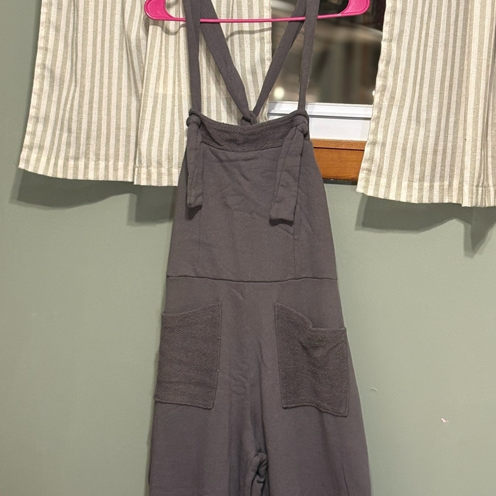 BUCKETLIST Gray Wide Leg Jumpsuit